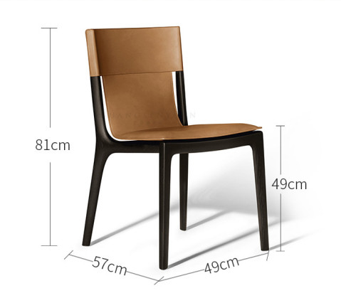 Custom Made Hotel Conference Leather Dining Chairs With Wood Legs