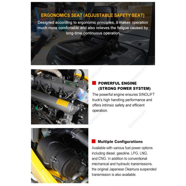 G2 Series 1.5-3.5t Internal-Combustion Counter Balance Forklift with OEM Manufacturer Service