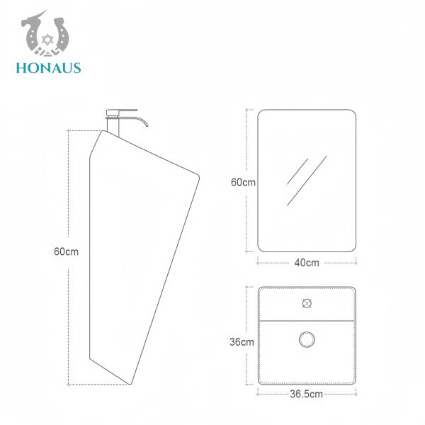 Luxury Bathroom Wall Hung Basin Black White Grey Premium Ceramic Anti Scratch Glaze