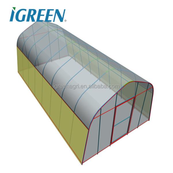 Garden Single Tunnel Greenhouse Eco Friendly Film type For Crop Production