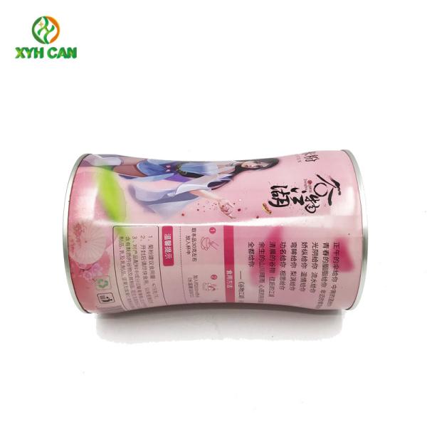 Milk Powder Tin Can Small Waist Metal Milk Powder Tin Can with Colorful Cap