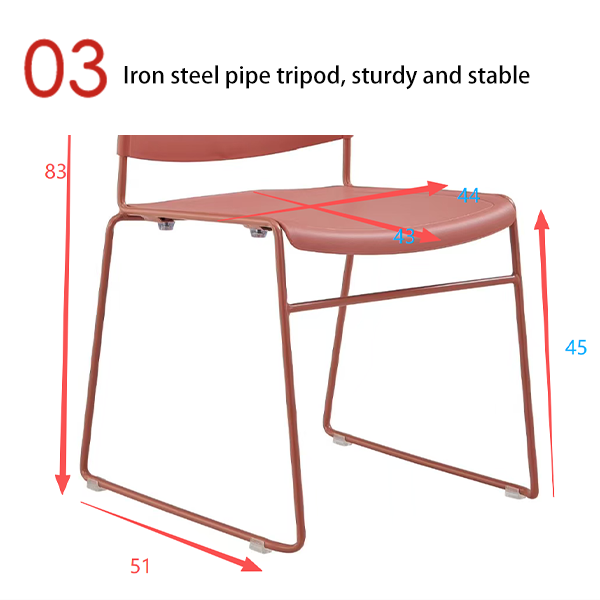 New Thick Cross Border Durable Dining Chair Modern Simple Backrest Leisure Chair Stackable Plastic Chair