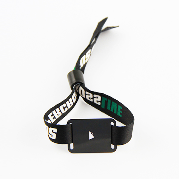 1k Band RFID Woven Fabric Wristbands S50 For Festival Wedding