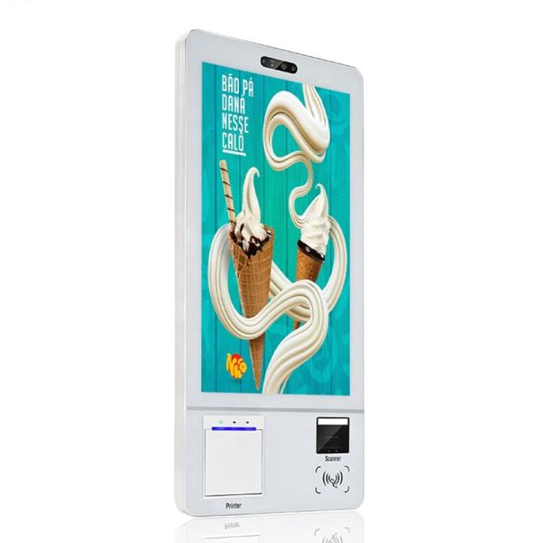 32 Inch Wall Mounted Self Ordering Kiosk Payment Machine for Restaurant