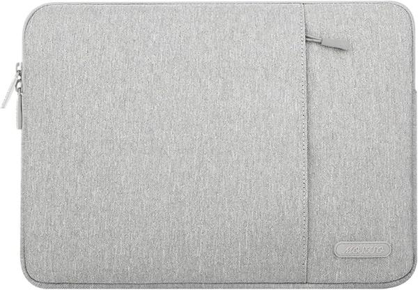 Laptop Sleeve Bag Compatible with MacBook Air 13 M3 A3113 M2 /Pro 13 M2 M1 ,Polyester Vertical Case with Pocket, Gray