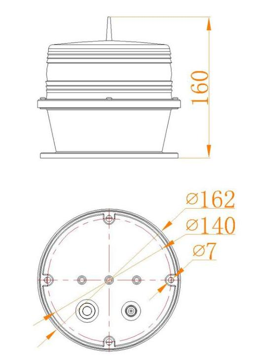 IP68 Rated Solar Airfield Light with 100000 Hours Lifespan and Aluminum Alloy Body for Aviation Obstruction Lighting