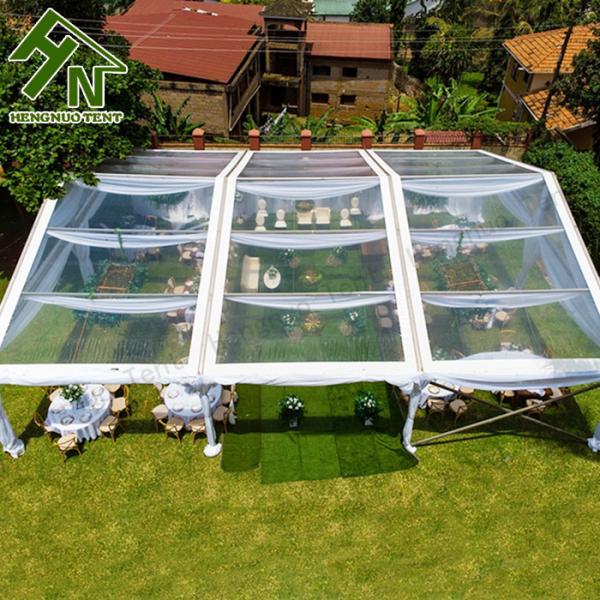 Rainproof Clear Wedding Marquee PVC Fabric Tent Garden Event Party 15HW Hardness