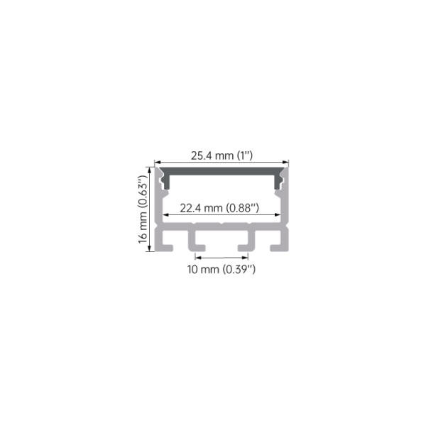Anodized Aluminium 6063 Linear Light Profile with PMMA Diffuser for Suspended LED Lighting