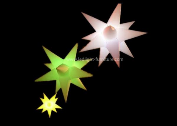 O RGB colore a luz inflável do diodo emissor de luz, 12 luzes de suspensão da estrela do diodo emissor de luz de pano do PVC dos pontos