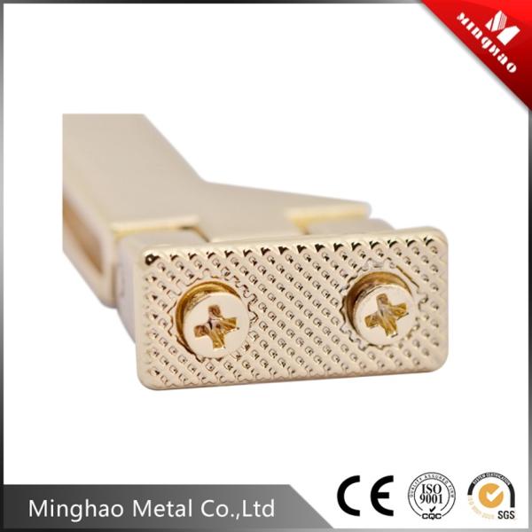Minghao high quality 22.13*63.28mm Light Gold wallet metal accessories