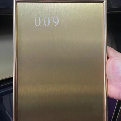 1219x2438 Champagne Colour Stainless Steel Sheet SUS304 201 Champagne Gold Hairline Sheet