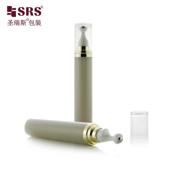 Massage Roller Acrylic Bottle Blue Green Pink Face Eye Cream Bottle With Pump Roller Bottle