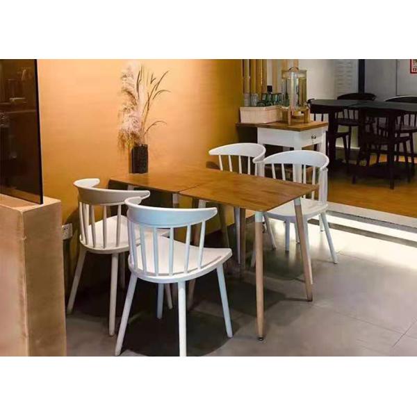 Windsor Pink Plastic Dining Chairs 45cm 77cm Curved Backrest