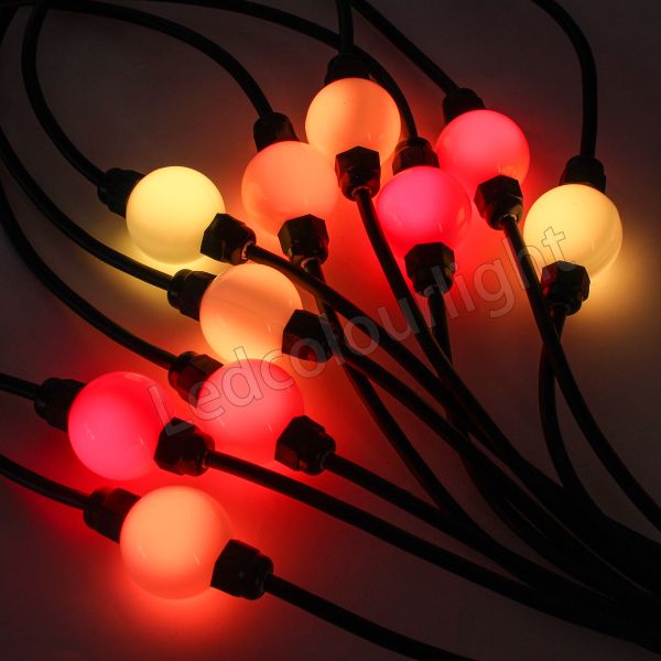 IP65 Waterproof 35mm DMX RGB LED Ball Light String with Custom Spacing
