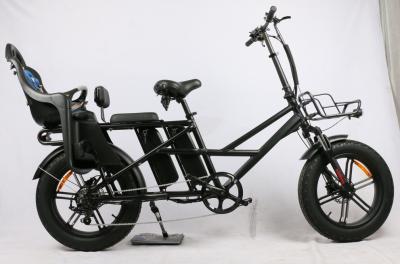 48V 750W 2022 Electric Fat Tire Bike with child seat , Electric Fat Tire Bicycle long drive range distance
