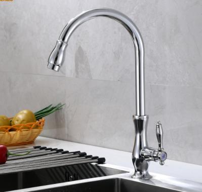 Le zinc solides solubles jaillissent la poignée simple d'eau froide de robinet de cuisine seulement
