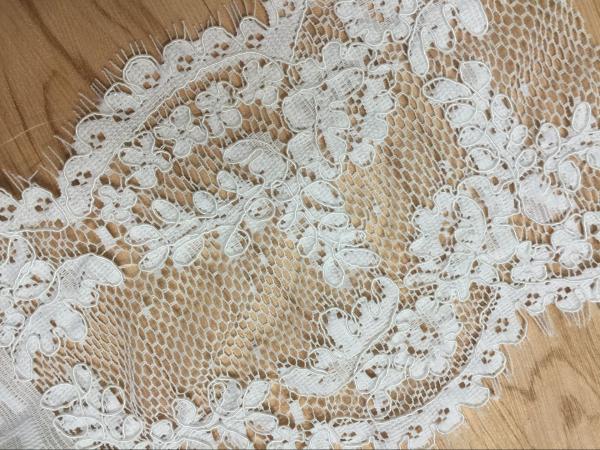 Jacquard Lace border for Wedding dress  Cord lace edge in Ivory Color