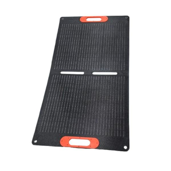 Cargador de maletines solares tipo célula monocristalina con 2 paneles y 100W de potencia