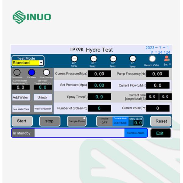 IEC 60529 IPX9K Дорожные транспортные средства Водонепроницаемость испытательного оборудования 80±5 °C