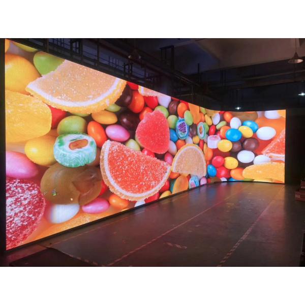 Full Color SMD P3.91 Curved LED Screen / 500*500MM Die Casting Aluminum Cabinet