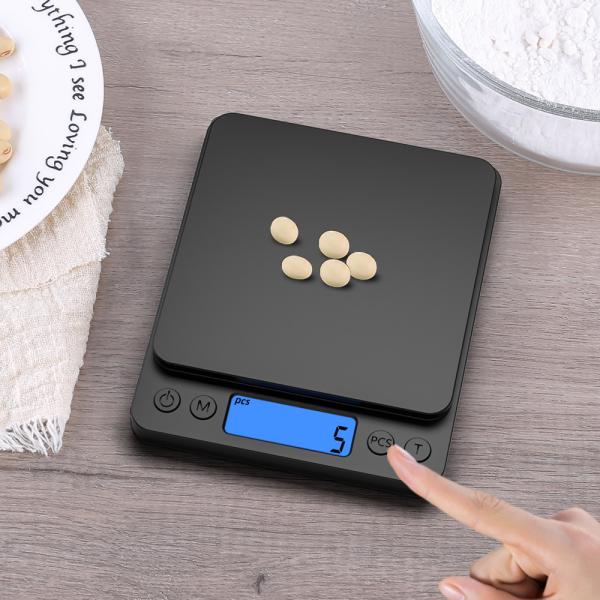 Balance alimentaire intelligent GYS 3KG noir 12*10*3cm, le plus compétitif, balance de cuisine électronique numérique multifonction nutritionnelle