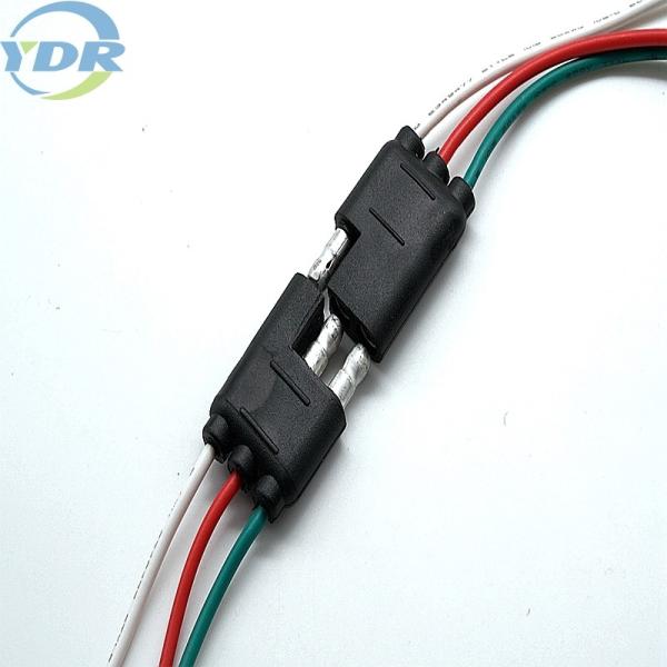 4.5 Bullet Terminal-F/M 64859 3 Way Flat Complete Trailer Connector Light Wire Cable Harness