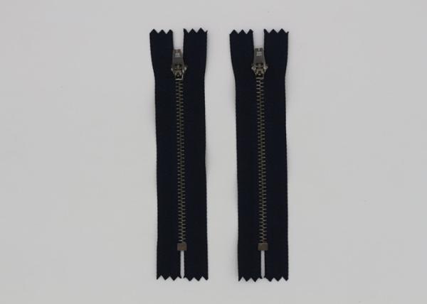Decorative Separating Zippers , Heavy Duty 12 Inch Closed End Zip Blue Navy Tape