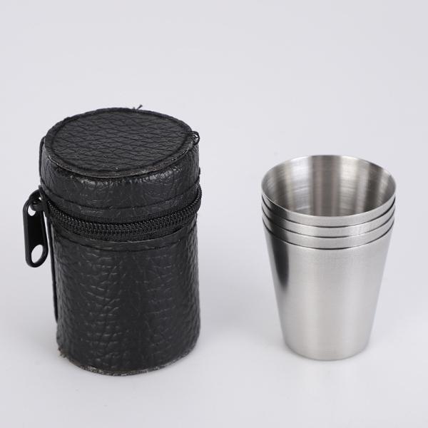 Portable Stainless Steel Camping Hip Flask Leakproof Whiskey Gift Set for Outdoor Fun