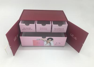 Magnetic Flap Color Printed Rigid Gift Boxes / Two Door Drawer Branded Packaging Boxes