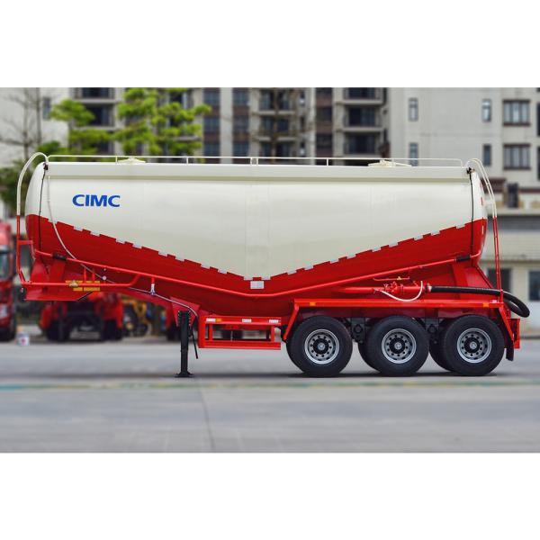 Durable CIMC HUAJUN 40CBM Dry Bulk Powder Cement Tank Carrier 3 Axles Tanker Semi Trailer