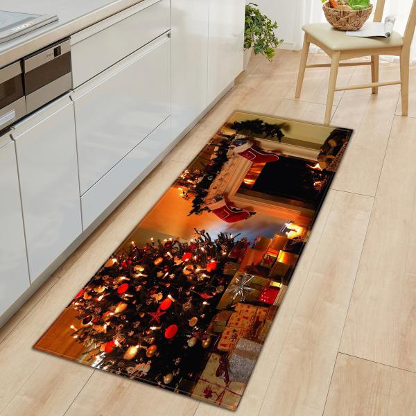 Christmas Long Strip Washable Kitchen Carpet For Sofa Area