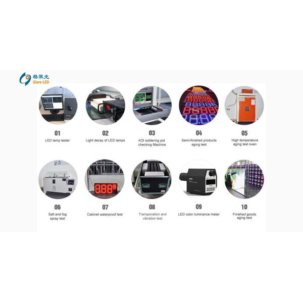 24-дюймовый цифровой светодиодный газовый знак для выставочного зала 5000 /м2 8000cd/м2 Яркость