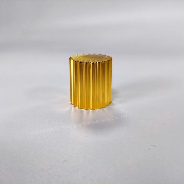 Round Metallica Perfume Bottle Caps Durable Gold Plating
