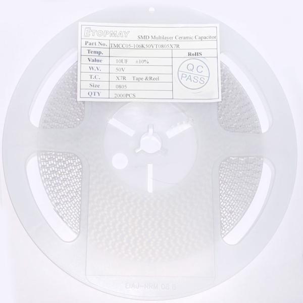 SMD SMT Multilayer Ceramic Capacitors MLCC  0805 50V 10uF 10% X7R