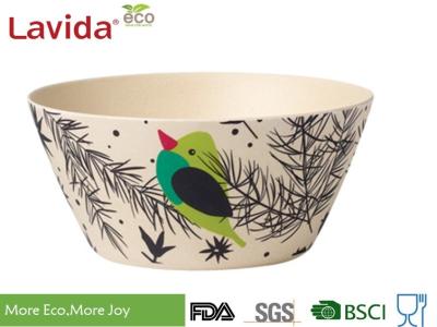 Free Heavy Metals Eco Bamboo Fiber Bowls 5.5 Inch With Unique Rustic Texture