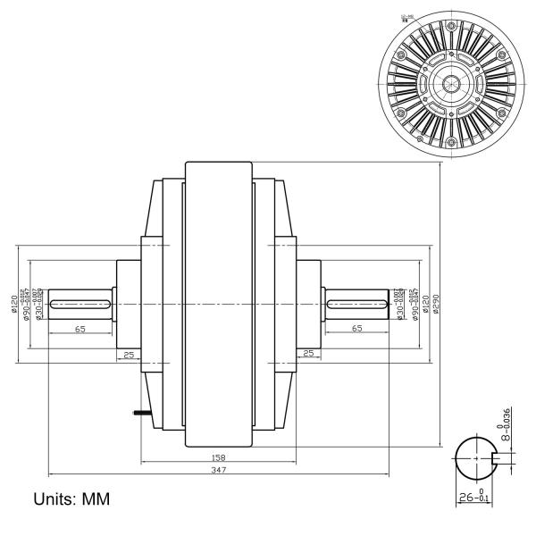 Алюминиевая муфта порошка сплава 3.7KW 5HP 300r/Min магнитная