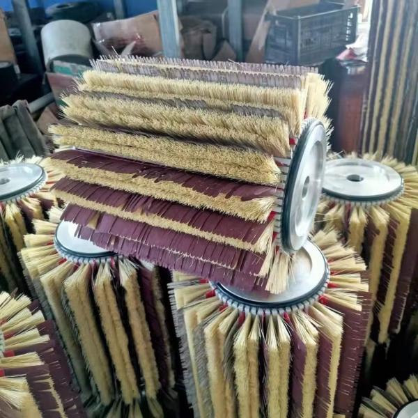 Brosses à rouleaux personnalisables Tampico Sisal Brosses à rouleaux à papier de sable pour le polissage du bois