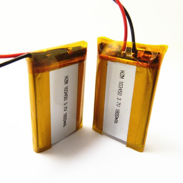 1800mah 3.7 Volt Lithium Polymer Battery 103450 With Protection Circuit