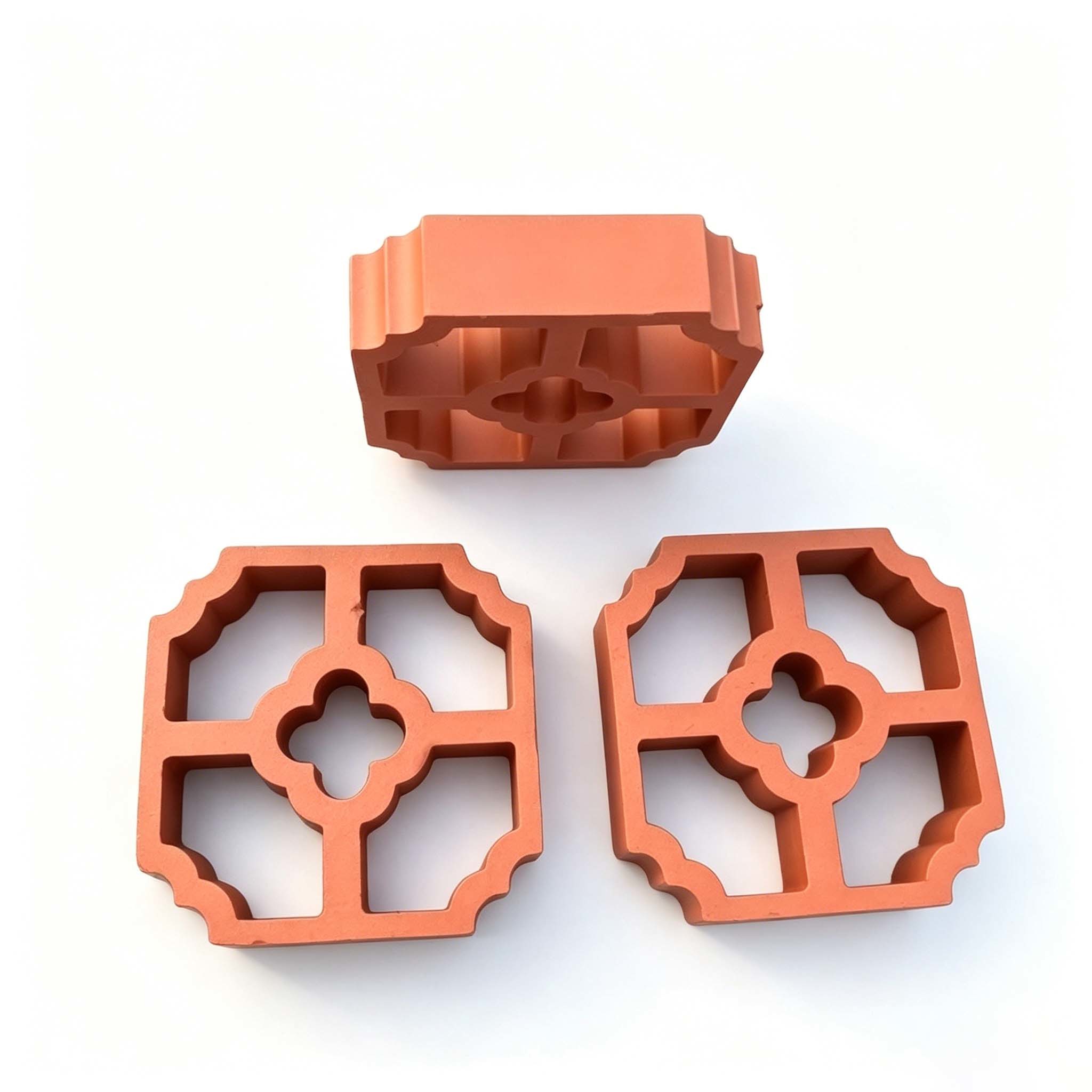 Garden Wall Cladding Terracotta Clay Lattice Bricks Fences Blocks for Facade Sun Shading Screen Wall