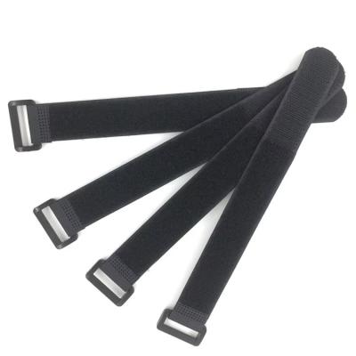 Black Hook And Loop Cable Straps Nylon Self Gripping Straps Reusable For USB Cables