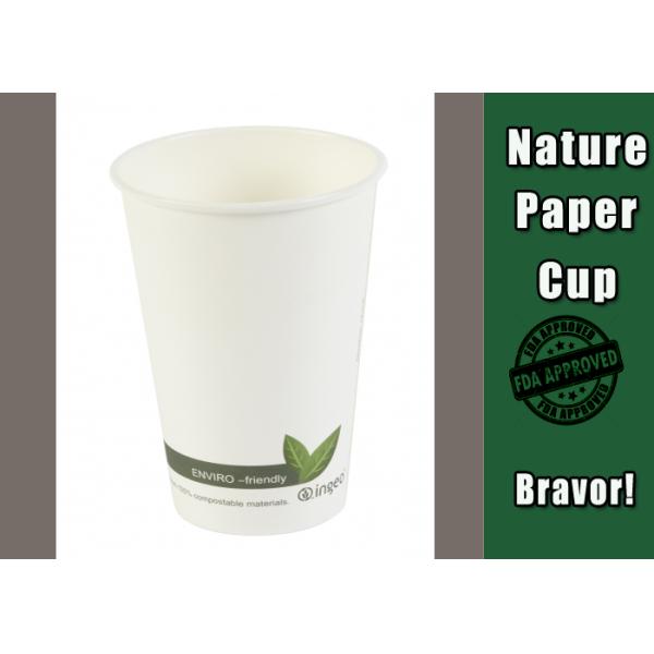 Impervious 8 Oz Hot Paper Cups For , Hot Drink White Plain Eco Paper Cups