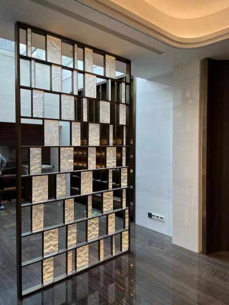 O divisor de sala feito sob encomenda claro seleciona a separação de aço inoxidável luxuosa moderna da sala