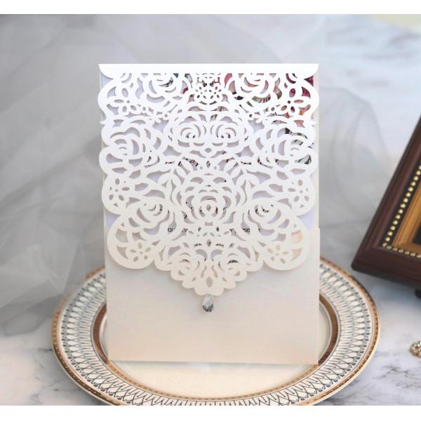 Waterproof C1S Board Personalised Wedding Paper Cards