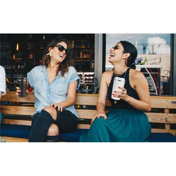 12 oz Taza de café aislada con tapa a prueba de fugas Tumbler de café con tapa de sello Vacuo de acero inoxidable para té de café helado caliente