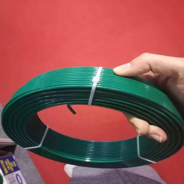 Пластиковая покрытая бандажная проволока 3.2mm утюга зеленая