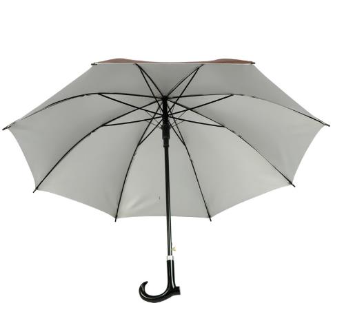 108cm Open Diameter Straight Umbrella cum Walking Stick with Reflective Pattern ' Choice