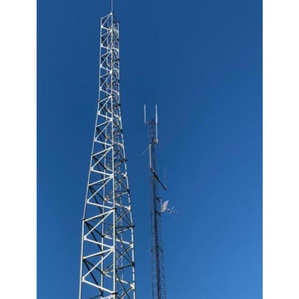 30m Galvanized Steel Pipe 3 Legged Lattice Wind Tower For Wind Turbine