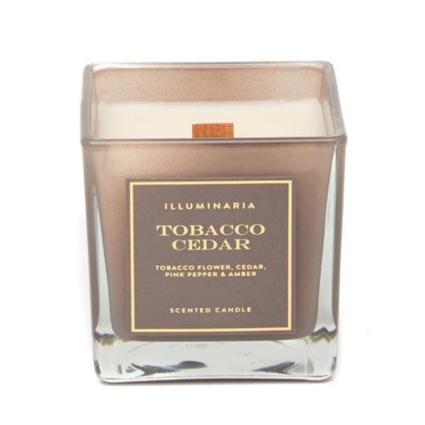 Glass Candle Jar Natural Aromatherapy Candles Home Scents Candles With Square Wooden Lid