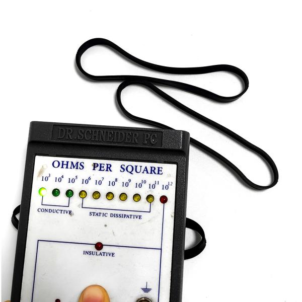 104 X 4 X 1.5 mm Negro ESD Banda de silicona antistatico conductor para componentes electrónicos