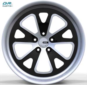 Roues faites sur commande en aluminium ET30 5-114.3 de 2 morceaux jantes de noir